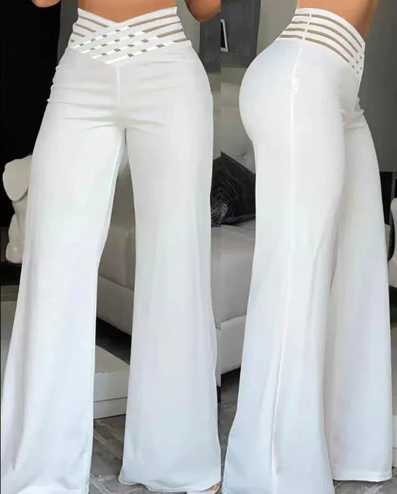 High-Waisted-Flared-Pants-For-Women High-Waisted Flared Pants For Women - Afbeelding 1